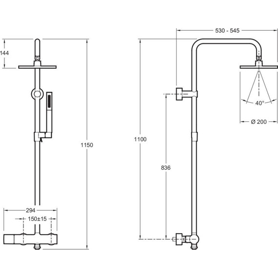 Душевая стойка Jacob Delafon Toobi E15370-CP - фото, картинка 7 Душевая стойка Jacob Delafon Toobi E15370-CP - фото 7