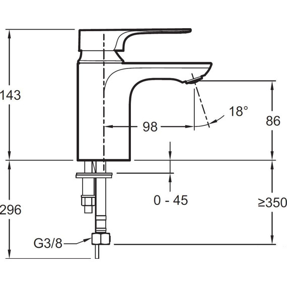Смеситель для раковины Jacob Delafon Aleo+ E72314-CP - фото 9