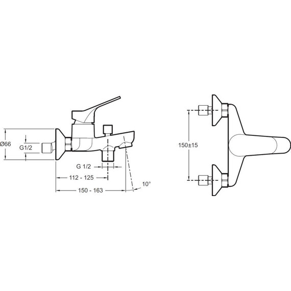 Смеситель для ванны Jacob Delafon Brive E75766-CP - фото 3
