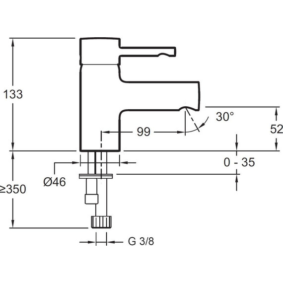 Смеситель для раковины Jacob Delafon Cuff E98297-CP - фото 3