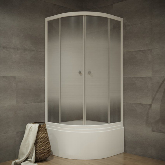 Душевое ограждение Triton Лайт Б 90х90 см, белый/матовое - фото 2