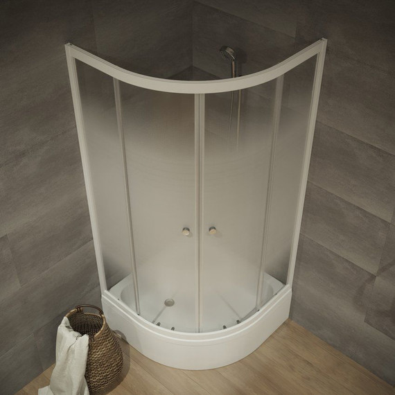 Душевое ограждение Triton Лайт В 90х90 см, белый/матовое - фото, картинка 3 Душевое ограждение Triton Лайт В 90х90 см, белый/матовое - фото 3