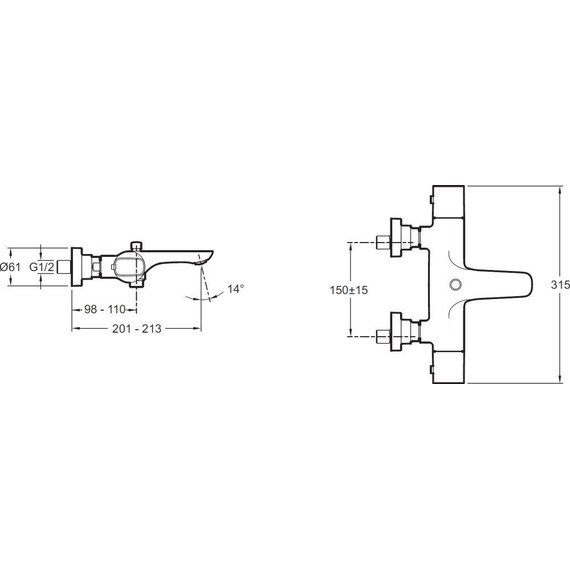 Смеситель для ванны с термостатом Jacob Delafon Aleo E72286-CP - фото 4
