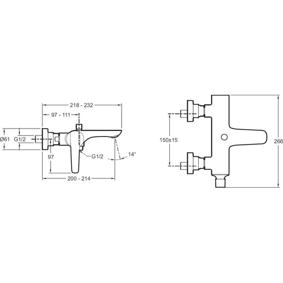 Смеситель для ванны Jacob Delafon Aleo+ E72319-CP - фото 2