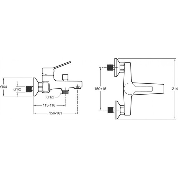 Смеситель для ванны Jacob Delafon Eo E24160RU-CP - фото 3