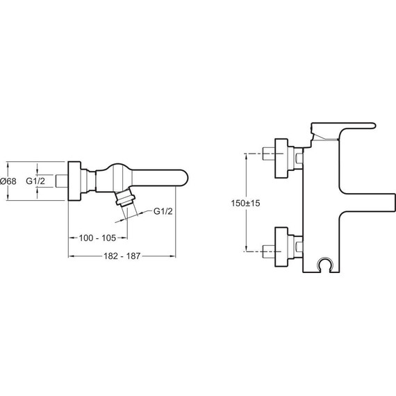 Смеситель для ванны Jacob Delafon Singulier E10867-CP - фото 3