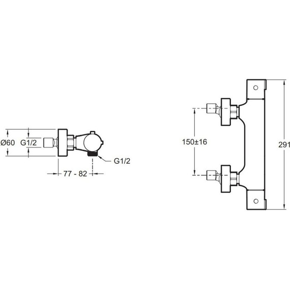 Смеситель для душа с термостатом Jacob Delafon Brive E24334-CP - фото 2