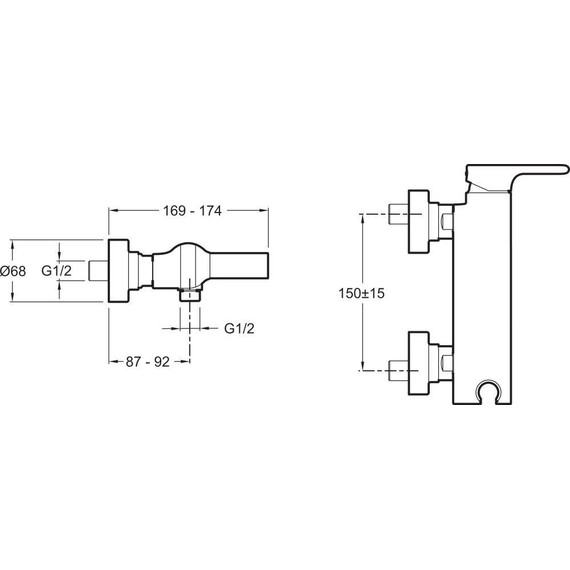Смеситель для душа Jacob Delafon Singulier E10869-CP - фото 2