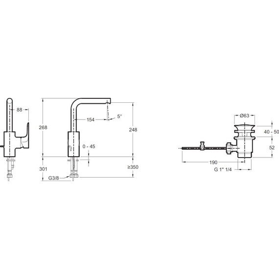 Смеситель для раковины Jacob Delafon Aleo E72278-CP - фото 5