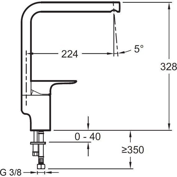Смеситель для кухни Jacob Delafon Aleo E72360-CP - фото 2
