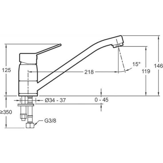Смеситель для кухни Jacob Delafon Eo E24161RU-CP - фото 2