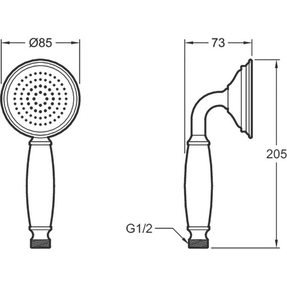 Ручной душ Jacob Delafon Louise E24366-CP, хром/белый - фото 2