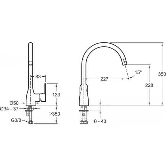 Смеситель для кухни Jacob Delafon Marie E21151-CP - фото 4