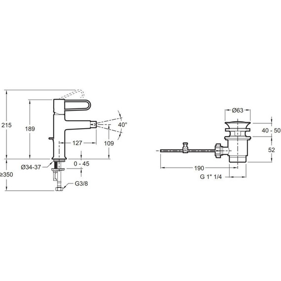 Смеситель для биде Jacob Delafon Odeon Rive Gauche E21033-CP-CP - фото 5