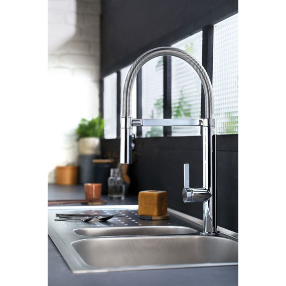 Смеситель для кухни Jacob Delafon Spirale E23310-CP - фото, картинка 3 Смеситель для кухни Jacob Delafon Spirale E23310-CP - фото 3