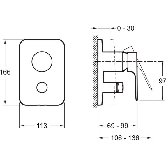 Смеситель для ванны Jacob Delafon Aleo+ E98718-CP - фото 2