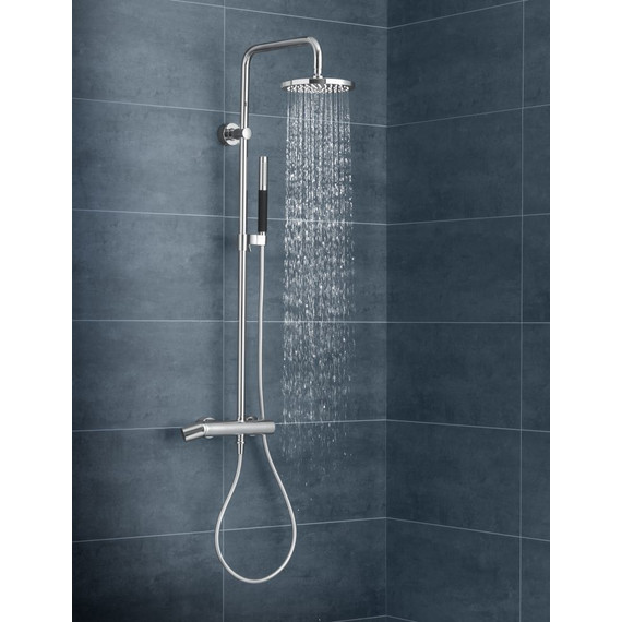 Ручной душ Jacob Delafon Shift Ellipse E10257-CP, хром/черный - фото, картинка 2 Ручной душ Jacob Delafon Shift Ellipse E10257-CP, хром/черный - фото 2