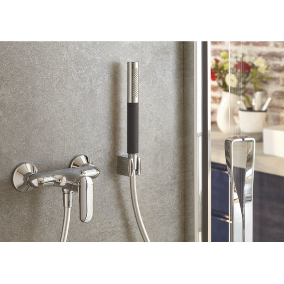 Ручной душ Jacob Delafon Shift Ellipse E10257-CP, хром/черный - фото, картинка 3 Ручной душ Jacob Delafon Shift Ellipse E10257-CP, хром/черный - фото 3