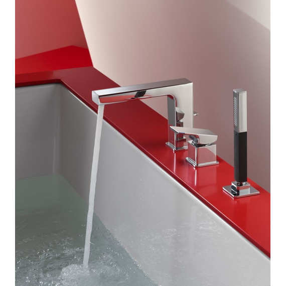 Ручной душ Jacob Delafon Shift Square E14788-CP, хром/черный - фото 2