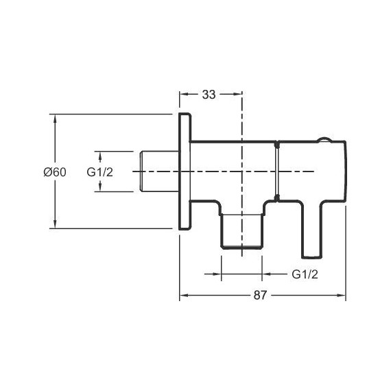 Вентиль угловой Jacob Delafon Cuff E37317-CP - фото 2