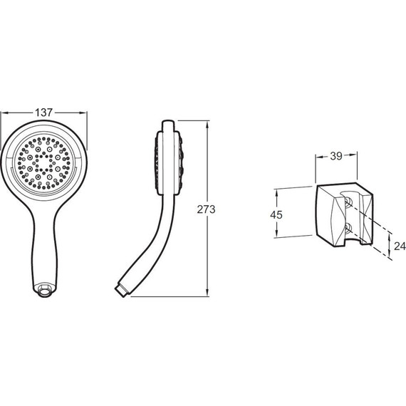 Душевой гарнитур Jacob Delafon Flipside E15891-CP - фото 13