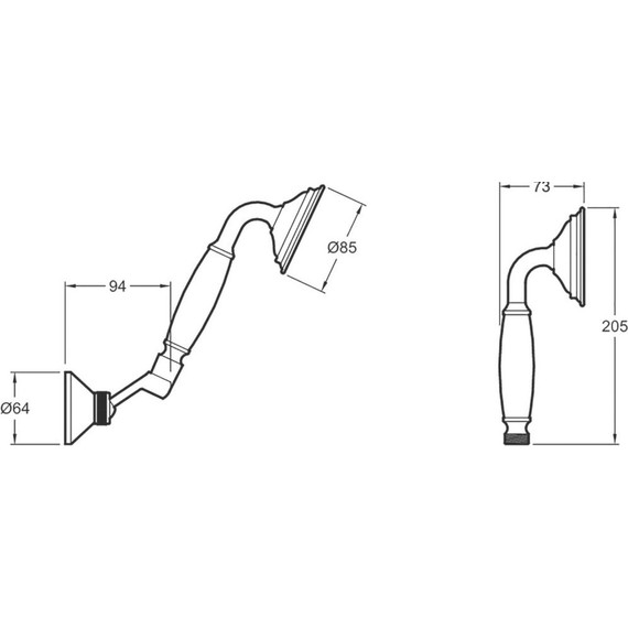 Душевой гарнитур Jacob Delafon Louise E24365-CP, хром/белый - фото, картинка 3 Душевой гарнитур Jacob Delafon Louise E24365-CP, хром/белый - фото 3