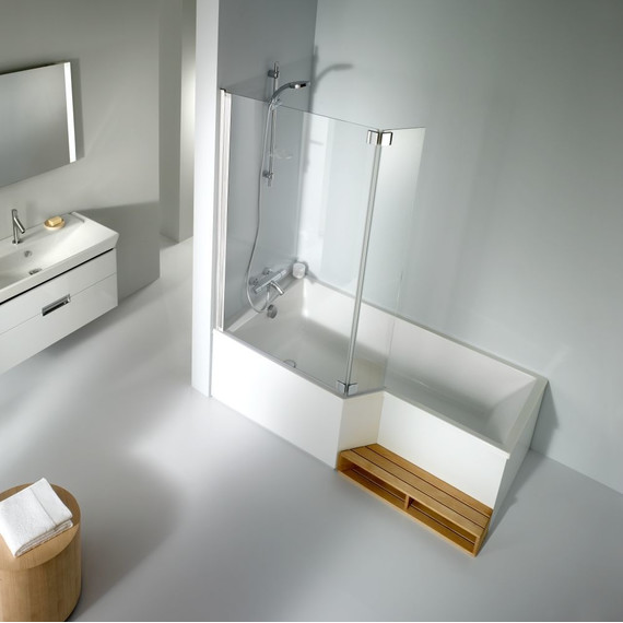 Шторка для ванны Jacob Delafon Bain-Douche Neo 111,5 см E4930-GA, хром/прозрачное - фото 2