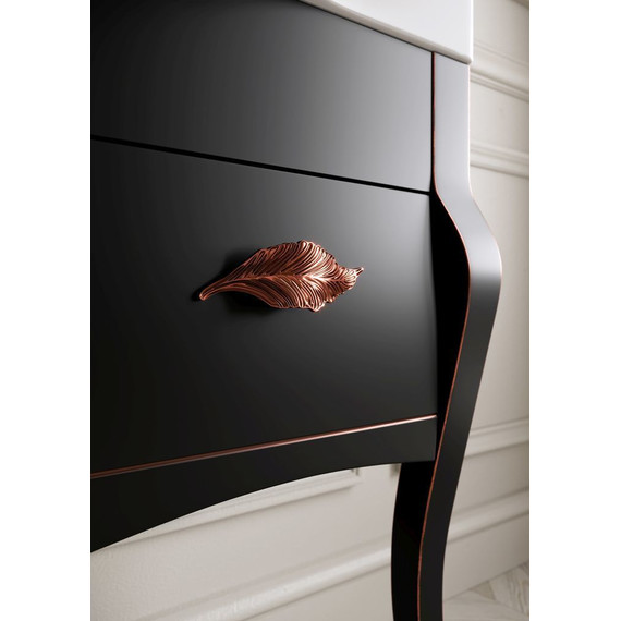 Тумба напольная с раковиной Aqwella Clarberg Borgia 110 см BOR0111BLK, черный матовый/патина медь - фото, картинка 5 Тумба напольная с раковиной Aqwella Clarberg Borgia 110 см BOR0111BLK, черный матовый/патина медь - фото 5