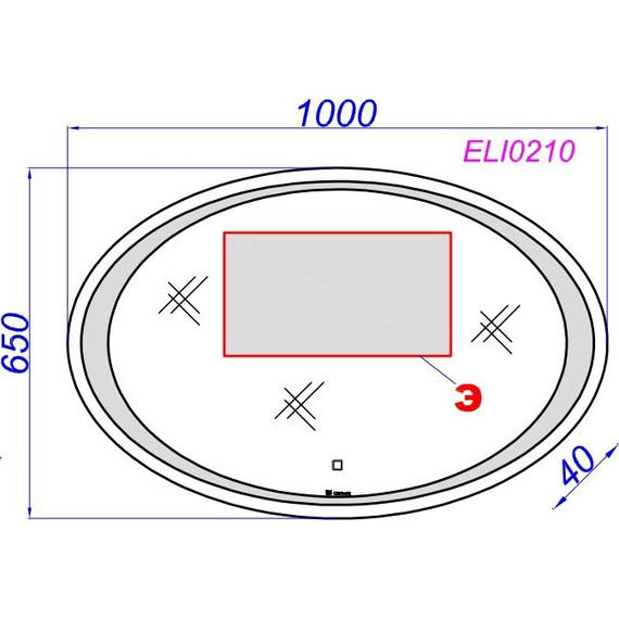 Зеркало Aqwella Clarberg Ellipse Led 100 см ELI0210 - фото 3