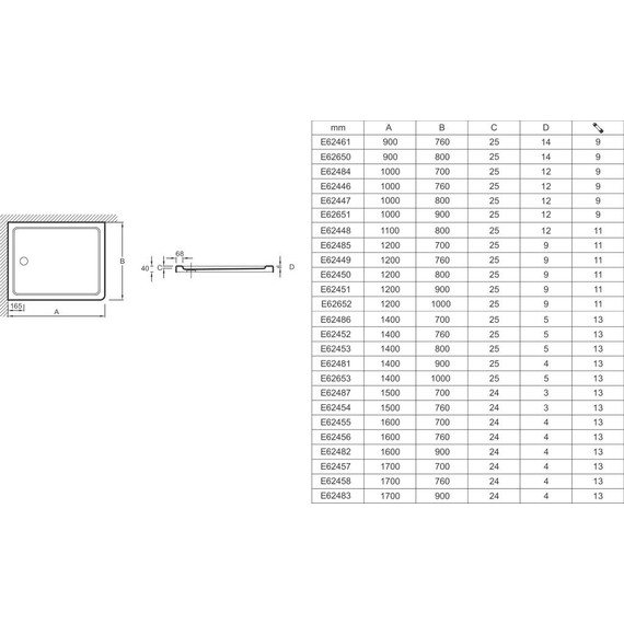 Акриловый поддон Jacob Delafon Flight 120х70 см E62485-00 - фото, картинка 10 Акриловый поддон Jacob Delafon Flight 120х70 см E62485-00 - фото 10