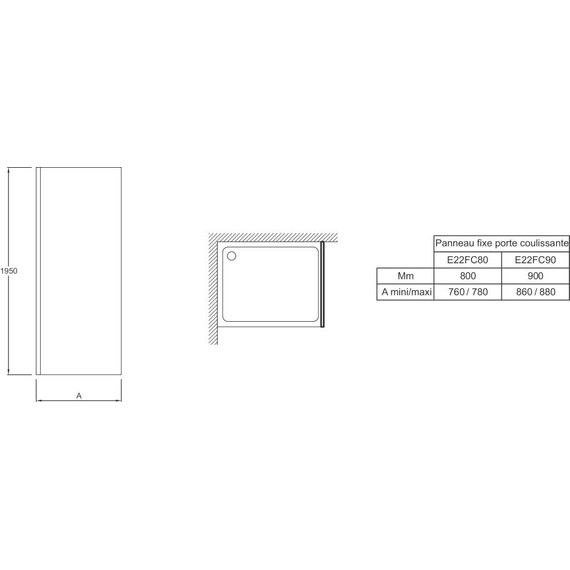 Боковая стенка Jacob Delafon Contra 90 см E22FC90-GA (стекло 8 мм), хром/прозрачное - фото, картинка 2 Боковая стенка Jacob Delafon Contra 90 см E22FC90-GA (стекло 8 мм), хром/прозрачное - фото 2