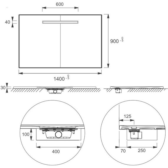 Каменный поддон Jacob Delafon Surface 140х90 см E62630-SS2 - фото, картинка 3 Каменный поддон Jacob Delafon Surface 140х90 см E62630-SS2 - фото 3