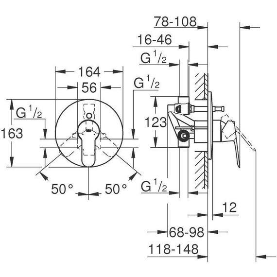 Смеситель для ванны Grohe BauEdge 29079000 - фото 2