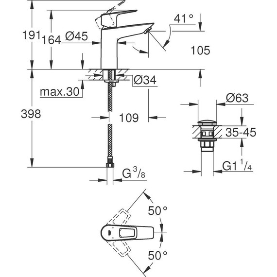 Смеситель для раковины Grohe BauLoop 23886001 - фото 5