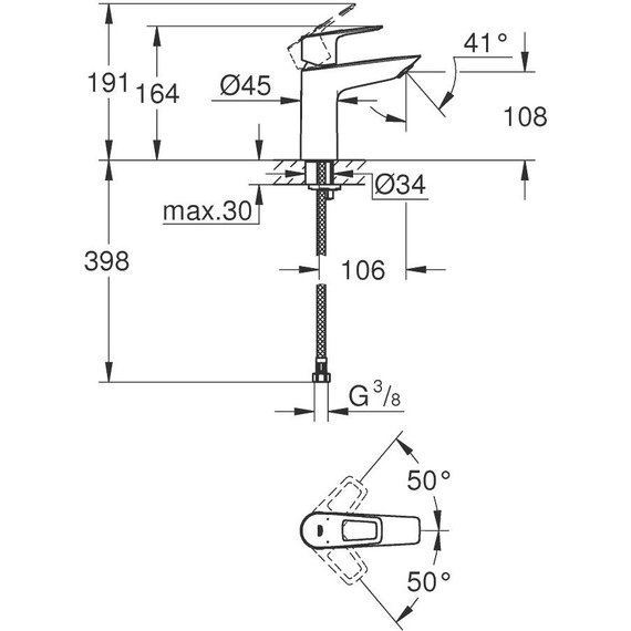 Смеситель для раковины Grohe BauLoop 23917001 - фото 5