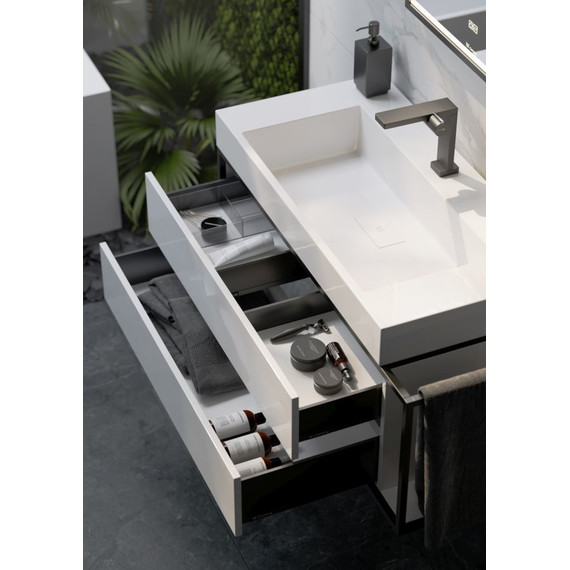 Тумба подвесная с раковиной Aqwella Clarberg Logic 100 см LOG0110L - фото 4