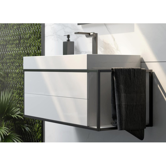 Тумба подвесная с раковиной Aqwella Clarberg Logic 100 см LOG0110L - фото 5