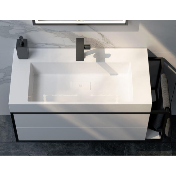 Тумба подвесная с раковиной Aqwella Clarberg Logic 100 см LOG0110L - фото 6