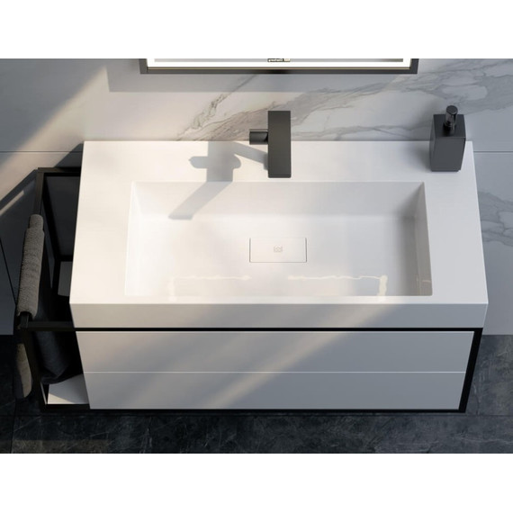 Тумба подвесная с раковиной Aqwella Clarberg Logic 80 см LOG0108R - фото 6