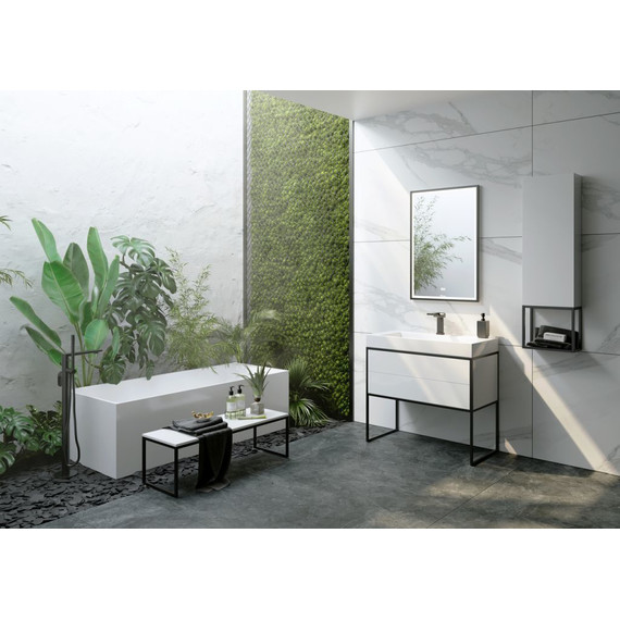 Тумба напольная с раковиной Aqwella Clarberg Logic 90 см LOG0109N - фото 3