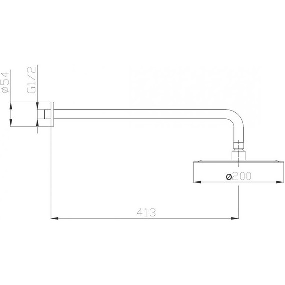 Верхний душ BelBagno Ancona-SLD-CRM - фото 2