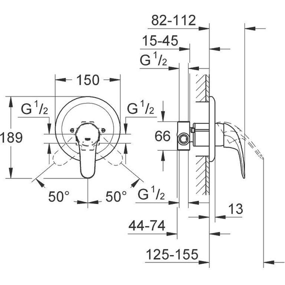 Смеситель для душа Grohe Euroeco 32742000 - фото 2