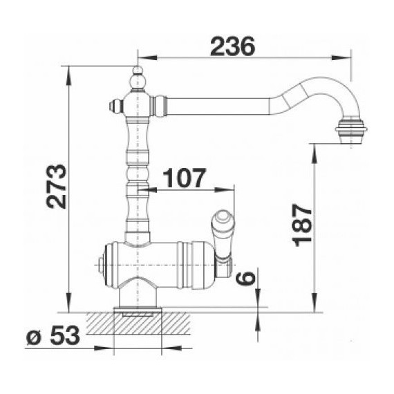 Смеситель для кухни Blanco Tradon 520787, латунь - фото 3