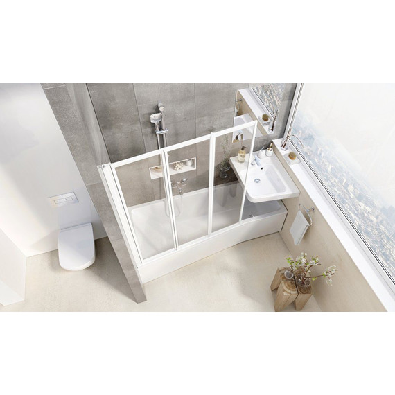 Шторка для ванны Ravak Supernova VS3 130 см 795V0100Z1 белый/прозрачное - фото 2