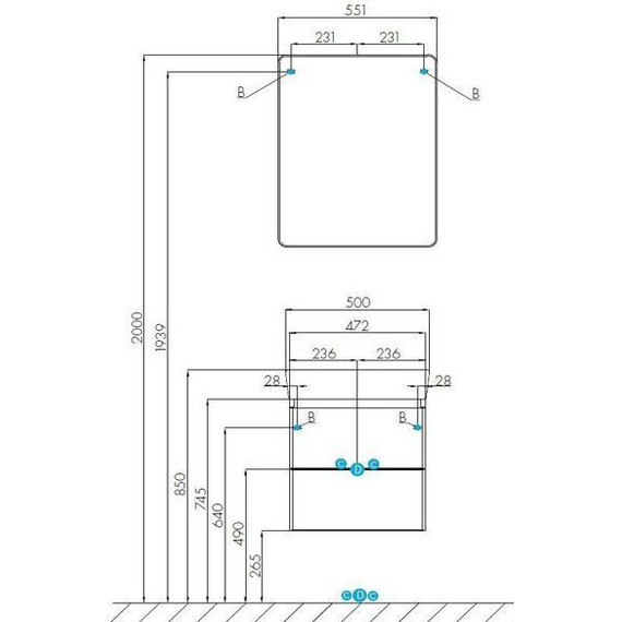 Тумба подвесная с раковиной Акватон Скай 50 см 1A2380K1SY010 - фото, картинка 9 Тумба подвесная с раковиной Акватон Скай 50 см 1A2380K1SY010 - фото 9