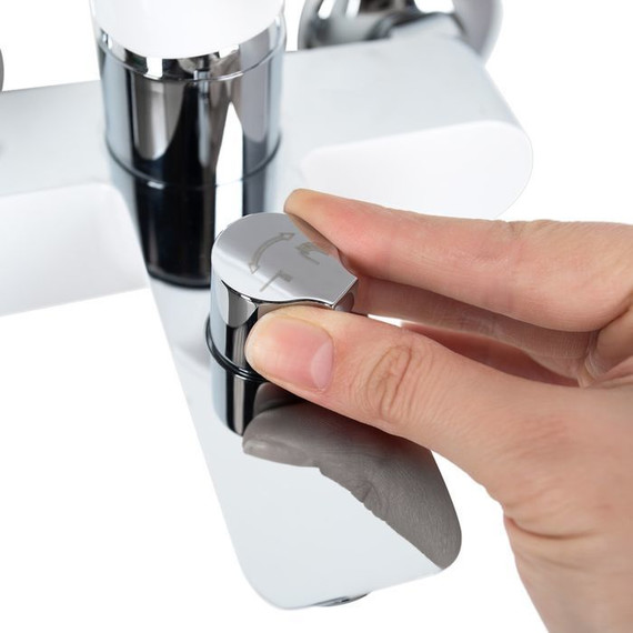 Смеситель для ванны Iddis Cloud CLOSB02i02WA, белый/хром - фото 6