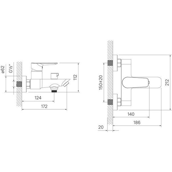 Смеситель для ванны Iddis Cloud CLOSB02i02WA, белый/хром - фото 8