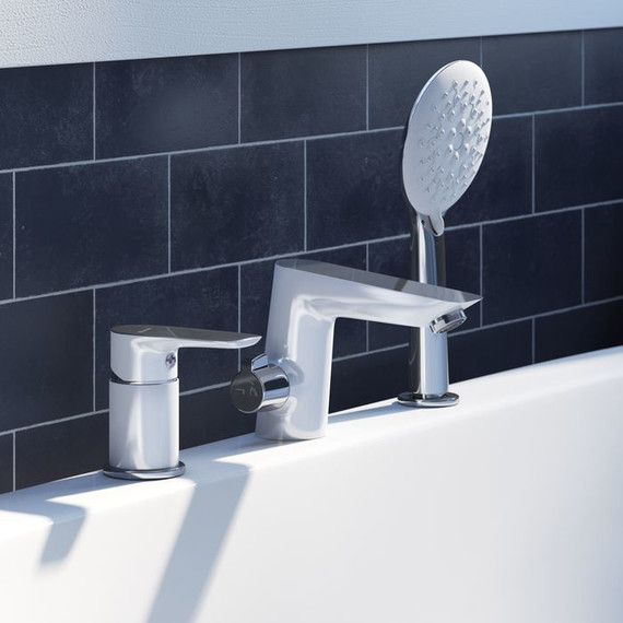 Смеситель для ванны Iddis Cloud CLOSB30i07, белый/хром - фото 2