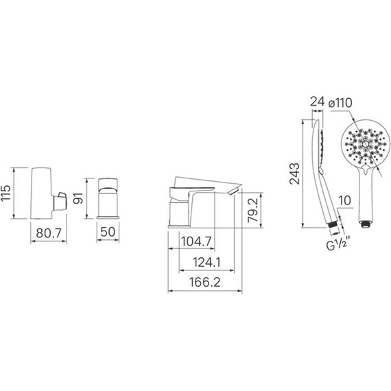 Смеситель для ванны Iddis Cloud CLOSB30i07, белый/хром - фото 3