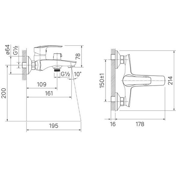 Смеситель для ванны Iddis Ray RAYSB02i02WA - фото 4